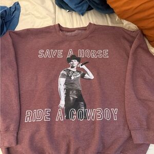 Joe Jonas Maroon Graphic Sweatshirt